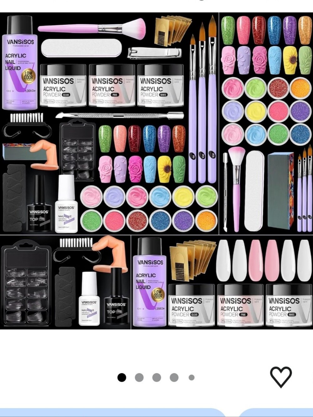 Acrylic Nail Kit for Beginners: Professional Acrylic Powder and Liquid